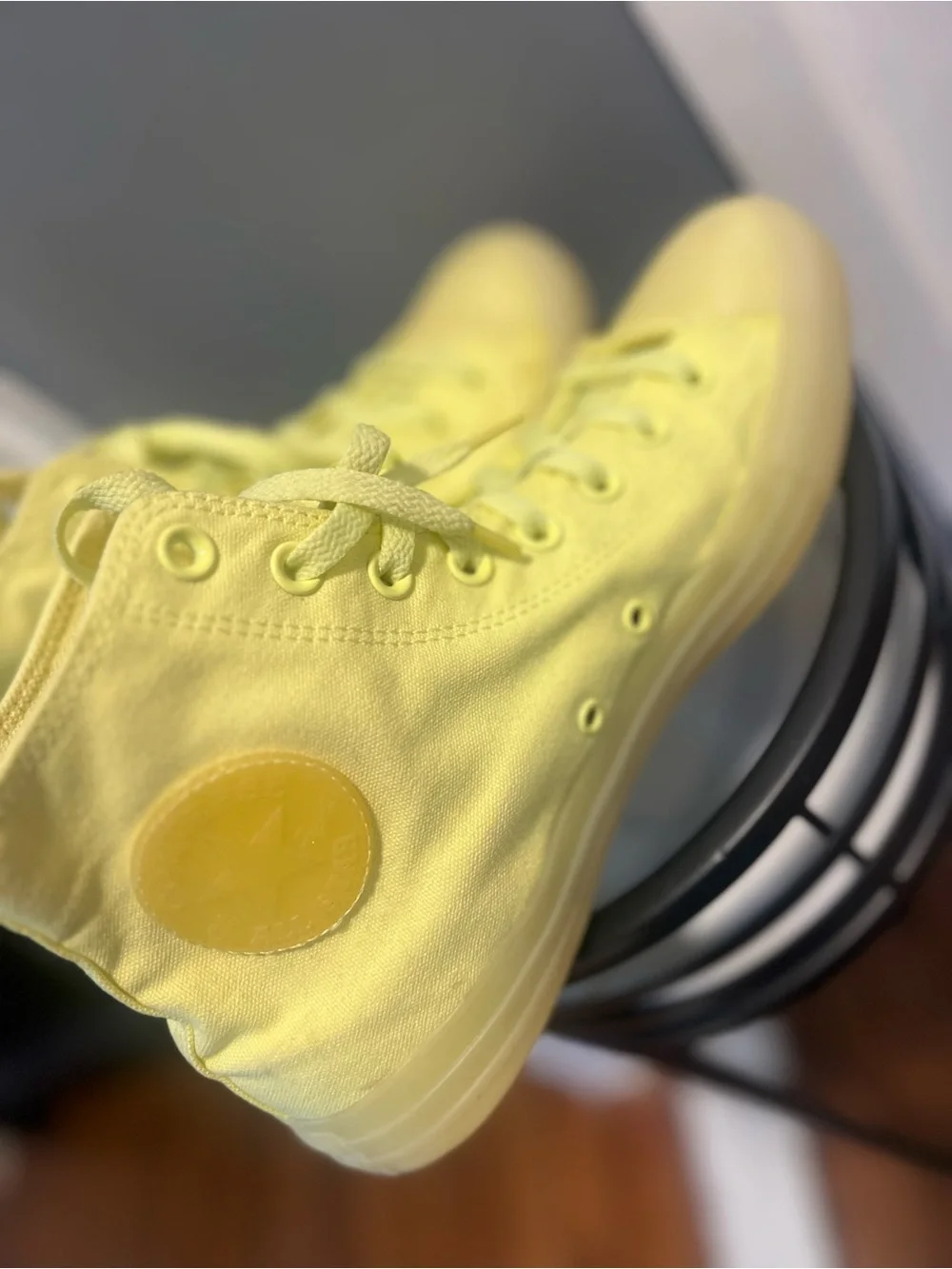 Converse  men Yellow High Top Boat Shoes